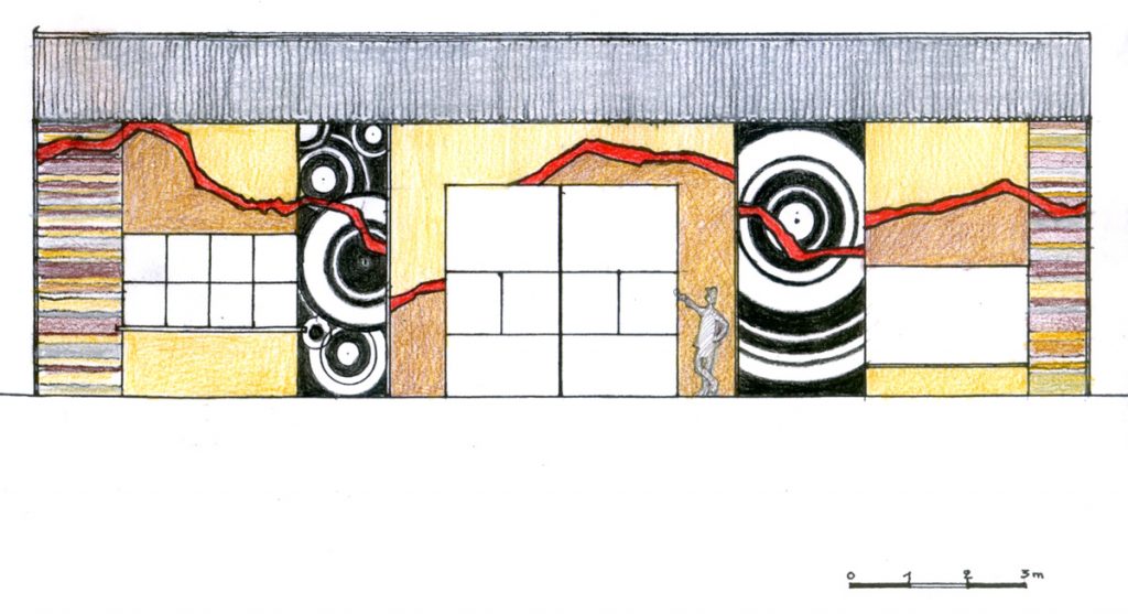 Projet de mosaique sur la façade du musée