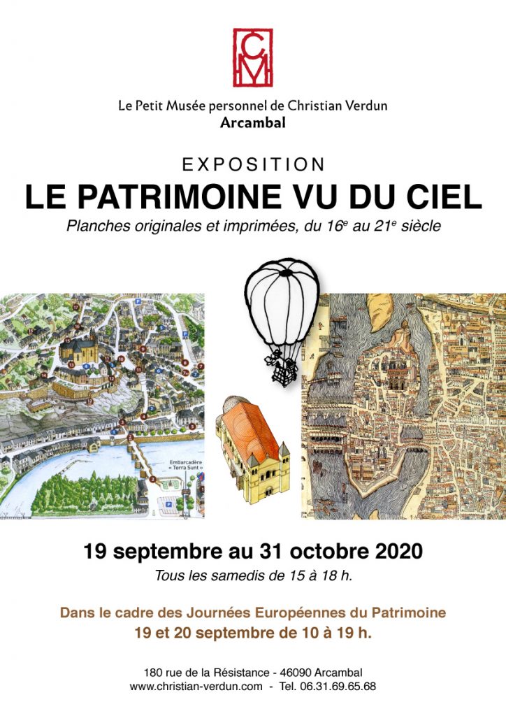 Affiche expo Le Patrimoine vu du ciel