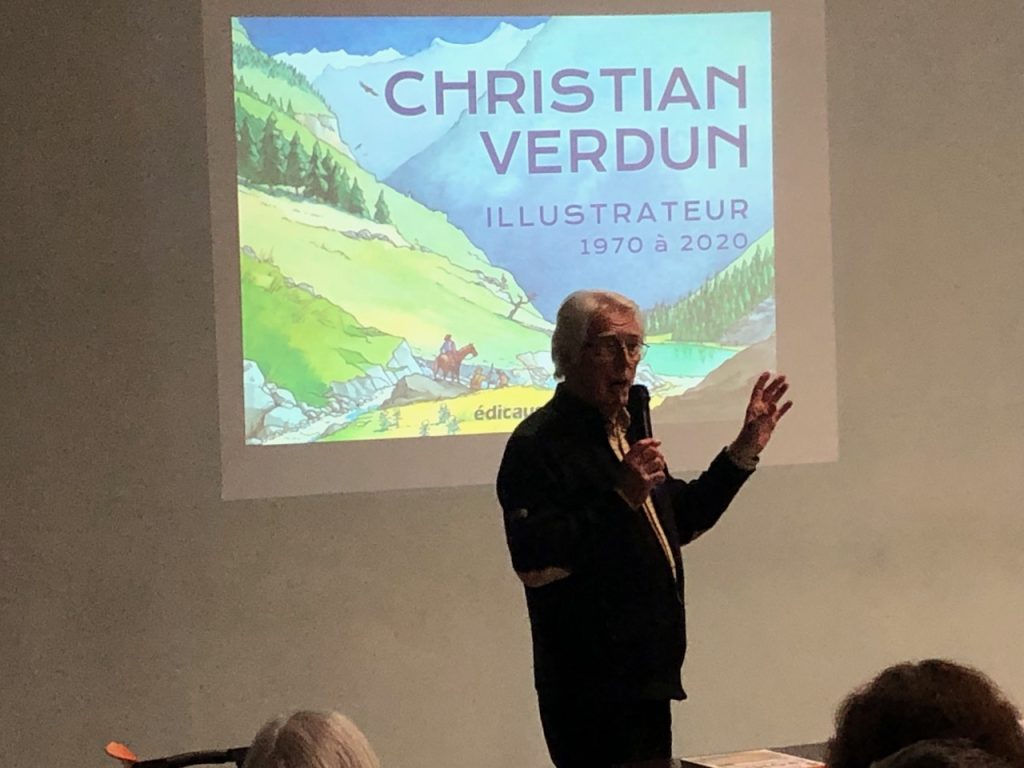 Christian Verdun lors de la conférence sur le « Métier d’Illustrateur »