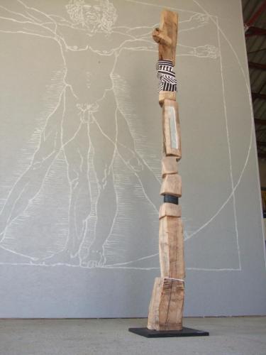 Sculpture bois monoxyle polychrome