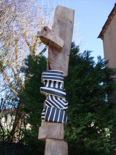 Sculpture bois monoxyle polychrome